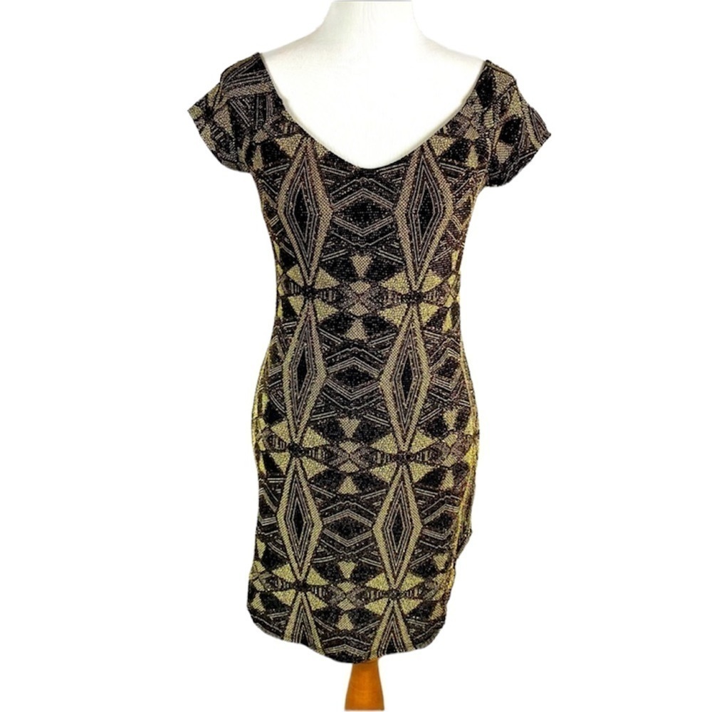PAPAYA spandex night out sparkly mini dress Sz L